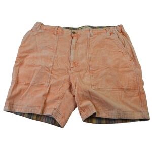 The Territory Ahead‎ Shorts Men's 2XL Peach Orange Corduroy Elastic Waist Preppy